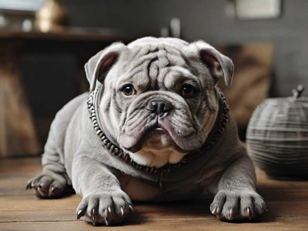 blue english bulldog