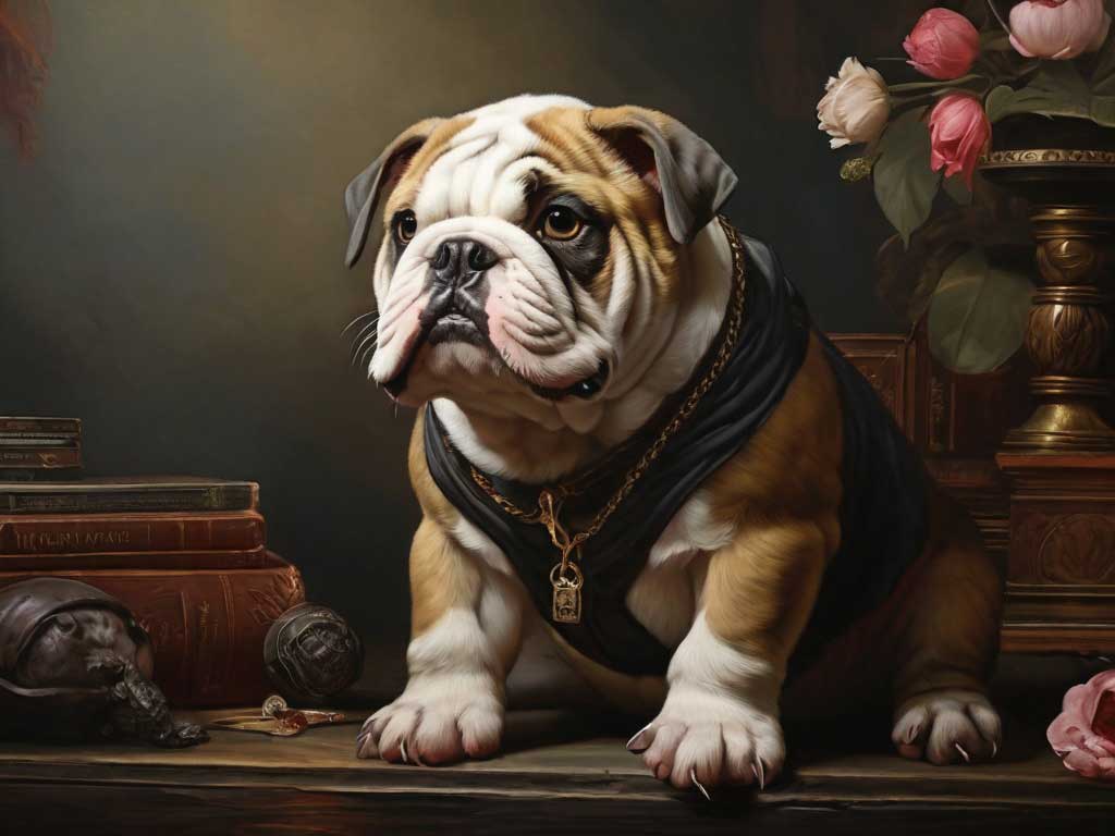 fawn English bulldog