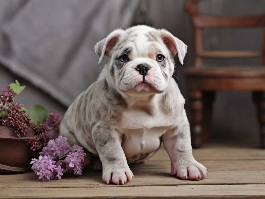 merle english bulldog